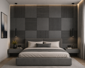 Modern Sound Absorbing Decorative Wall Panels Grey (1.44 m2 - 15.5 sq ft) 4-Pack