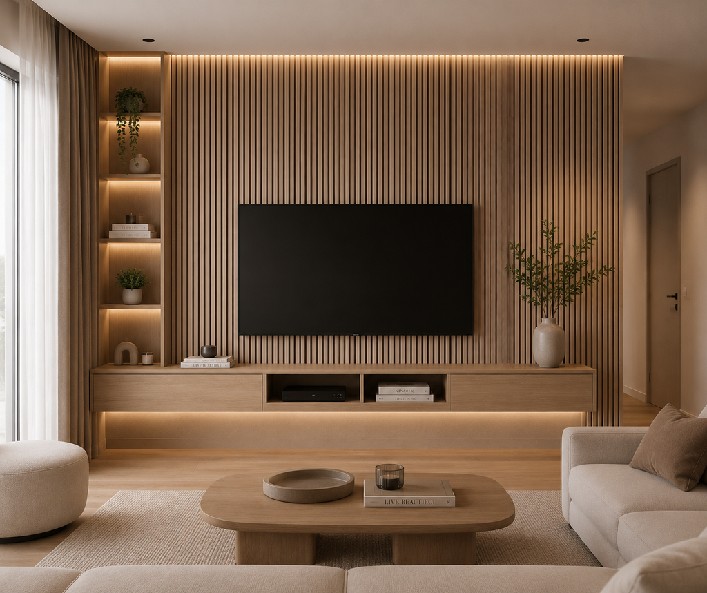 American Luxury Honey Teak Acoustic Slat Wood Wall Panels
