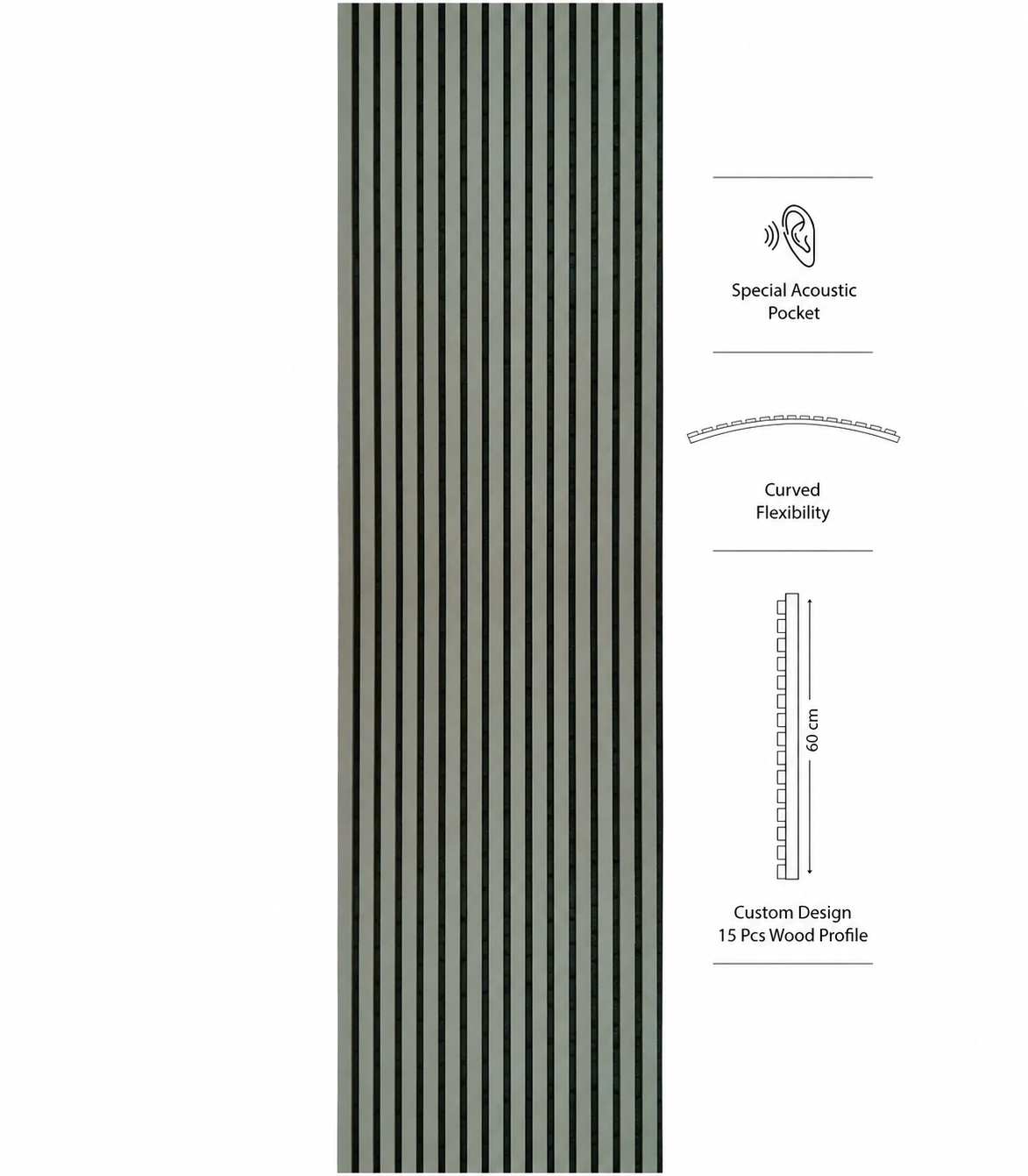 American Luxury Beige Acoustic Slat Wood Wall Panels