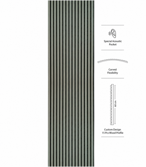 American Luxury Beige Acoustic Slat Wood Wall Panels