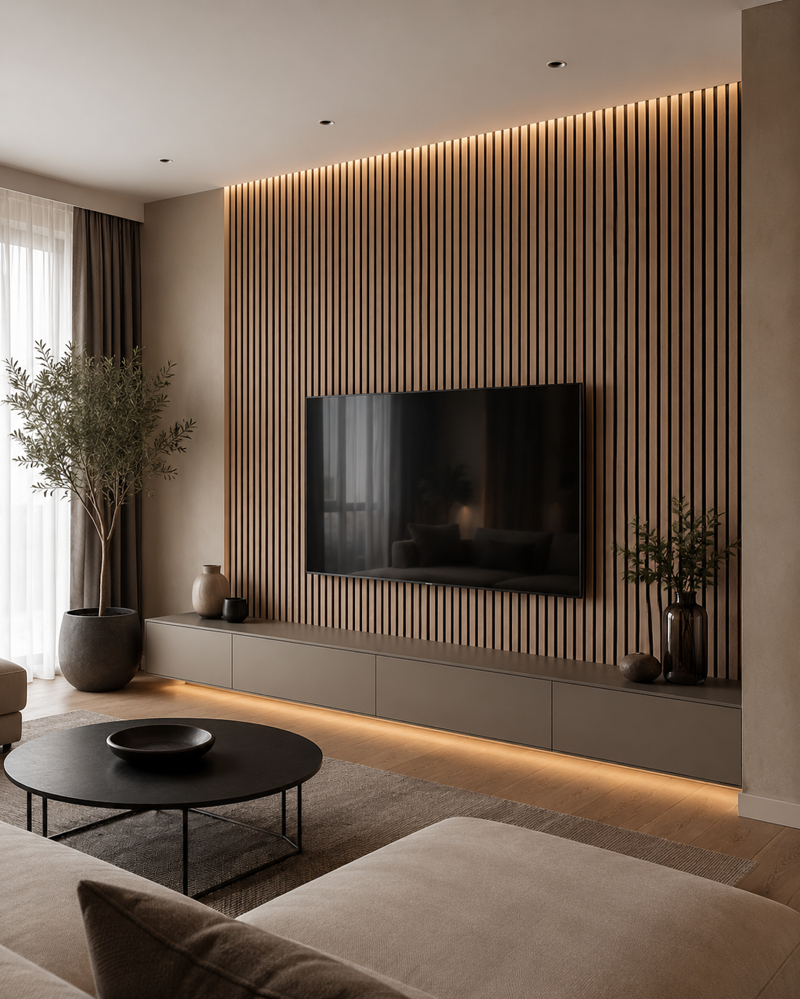 American Luxury Honey Teak Acoustic Slat Wood Wall Panels