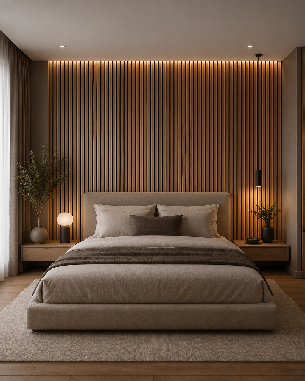American Luxury Gold Acoustic Slat Wood Wall Panels
