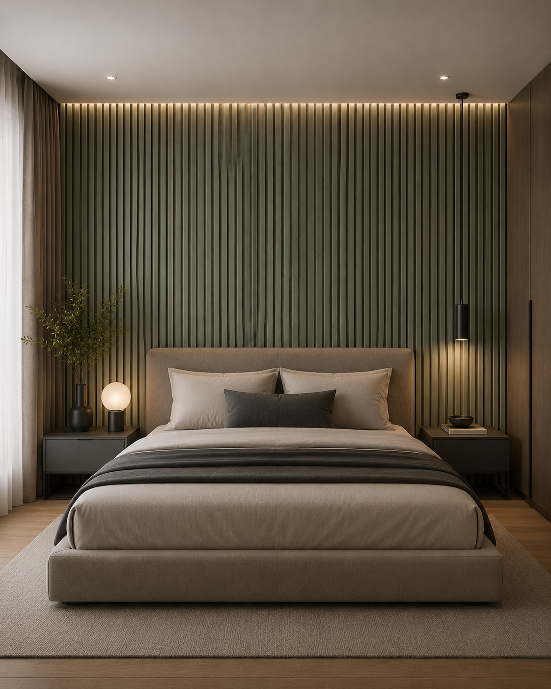 American Luxury Beige Acoustic Slat Wood Wall Panels