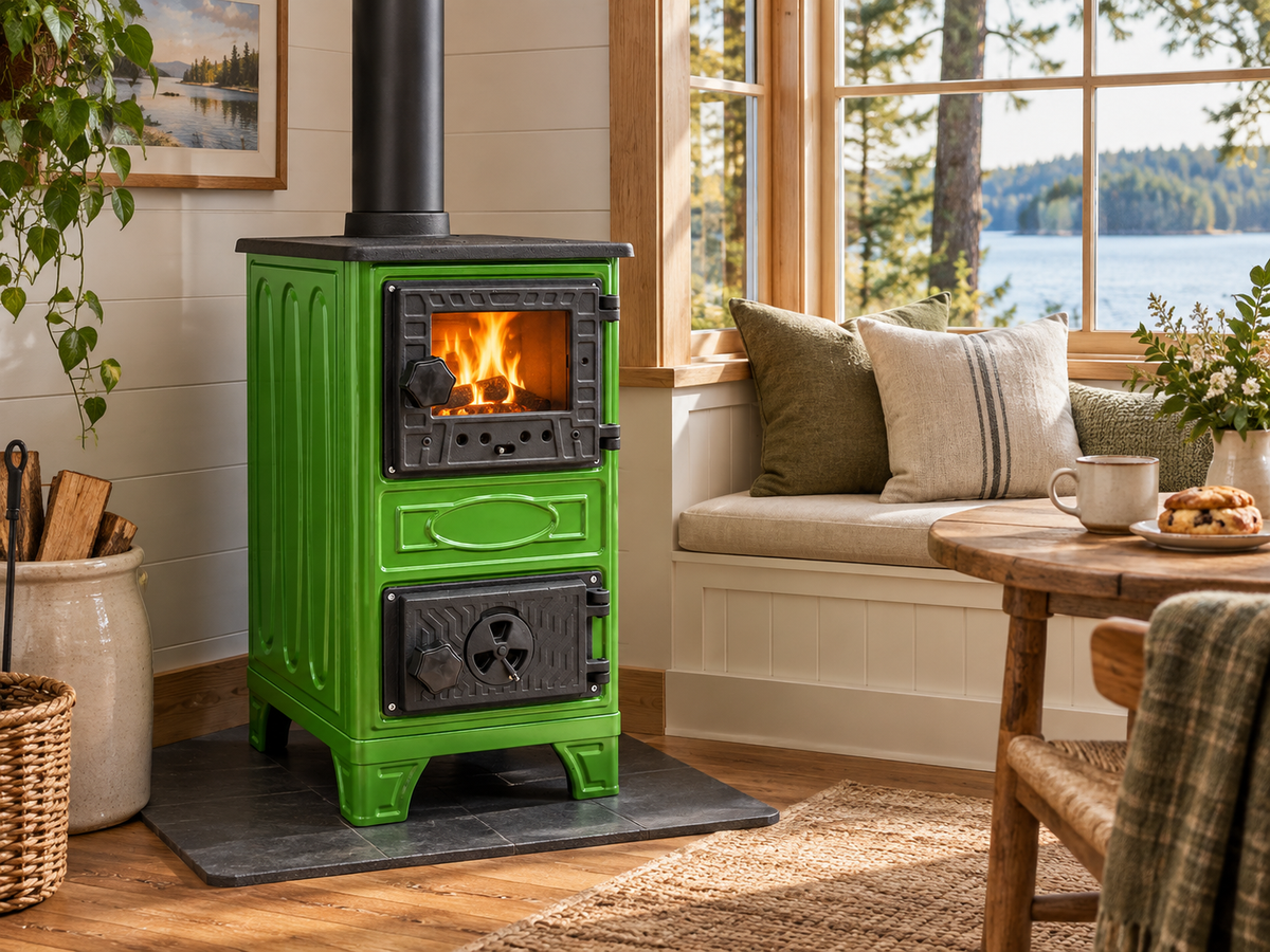 Portable Green Burning Stove – Compact Cabin & Camping Cook Stove