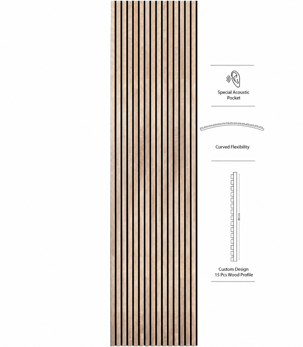 Luxury American Oak Acoustic Slat Wood Wall Panels