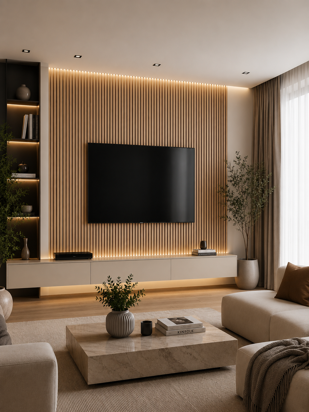 Luxury American Oak Acoustic Slat Wood Wall Panels