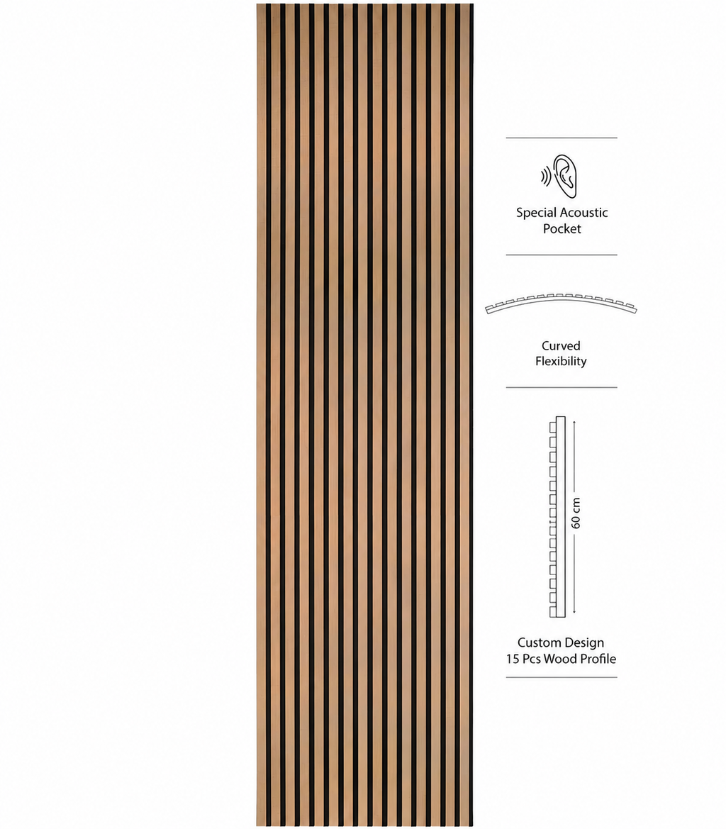 American Luxury Gold Acoustic Slat Wood Wall Panels