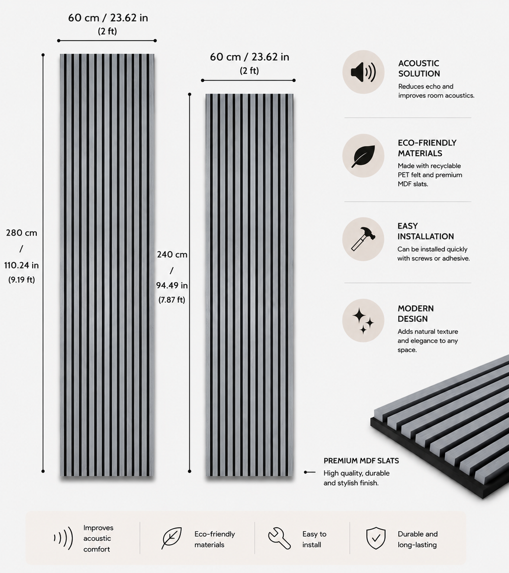 American Luxury Oak Acoustic Slat Wood Wall Panels