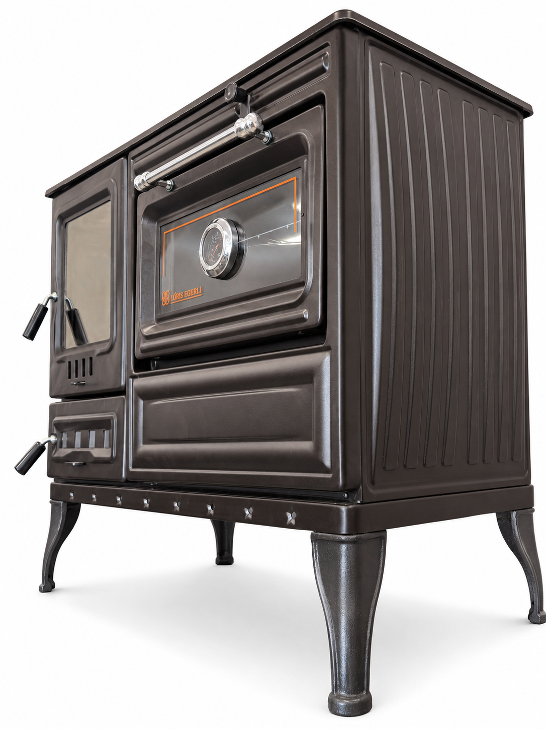 Cast Iron Burning Fireplace Wood Stove  Anatolian Black