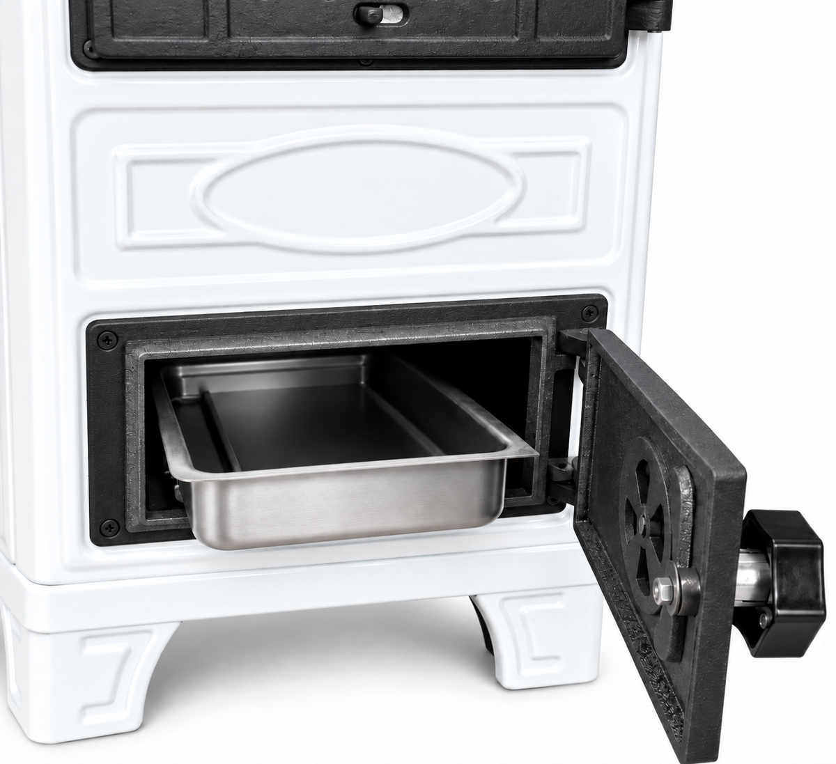 Portable  White Wood Burning Stove – Compact Cabin & Camping Cook Stove
