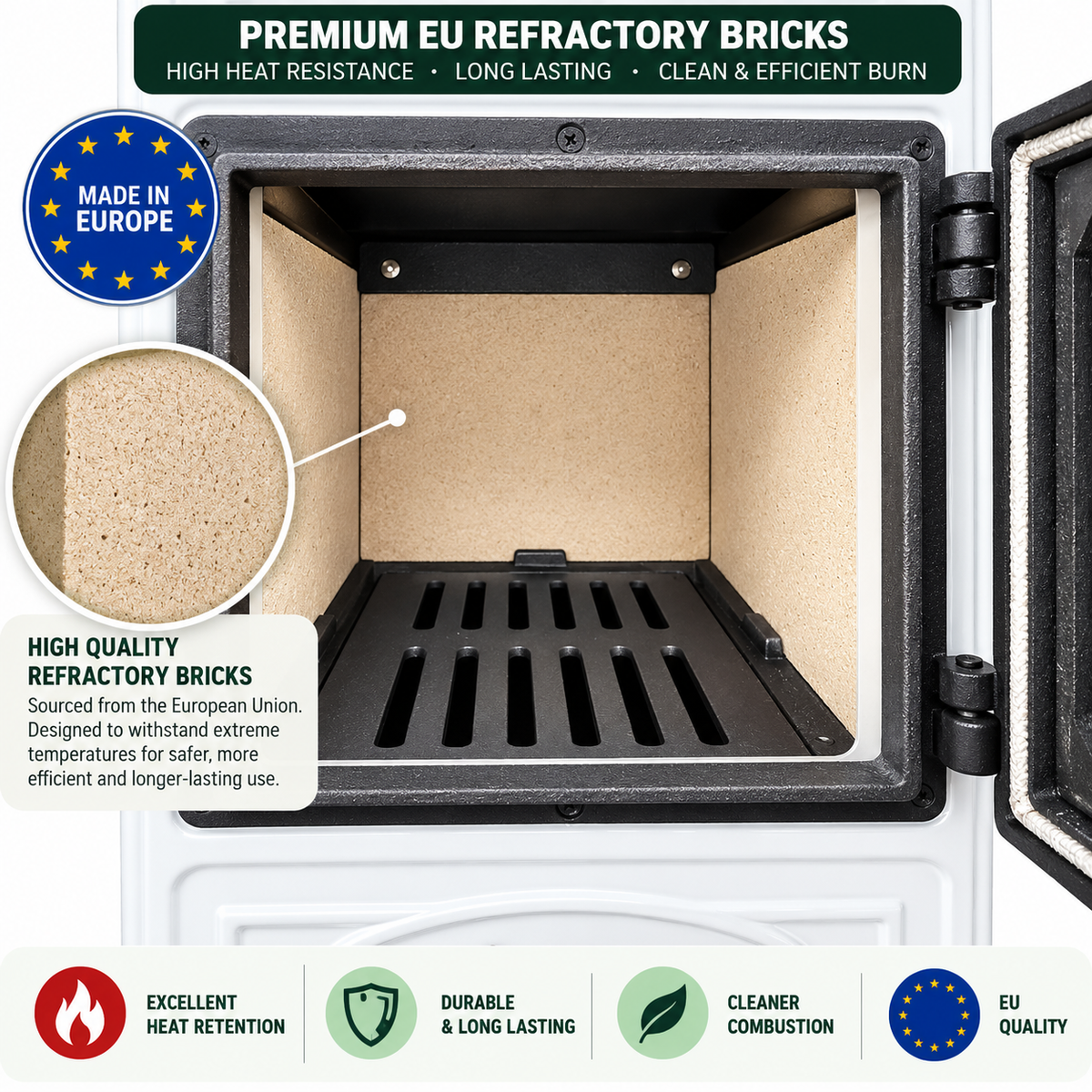 Portable Green Burning Stove – Compact Cabin & Camping Cook Stove