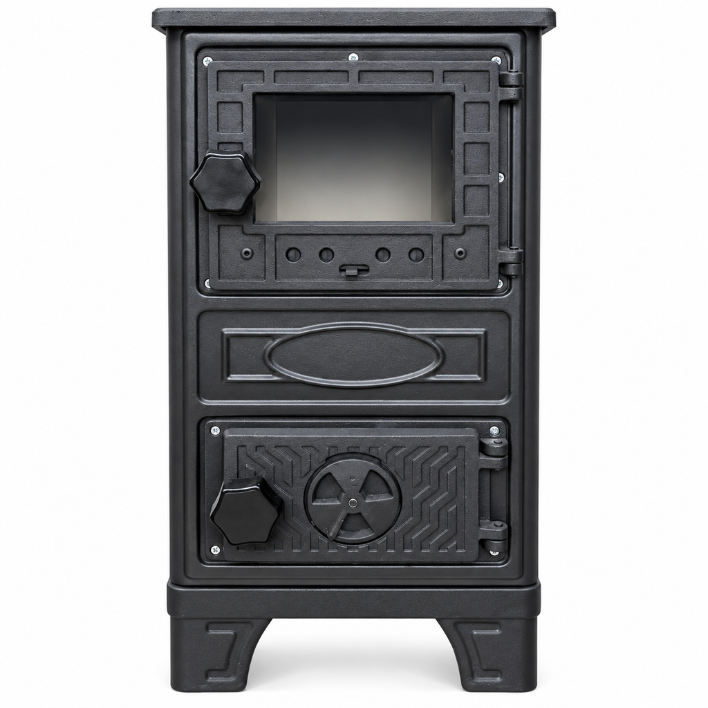Portable Black Wood Burning Stove – Compact Cabin & Camping Cook Stove
