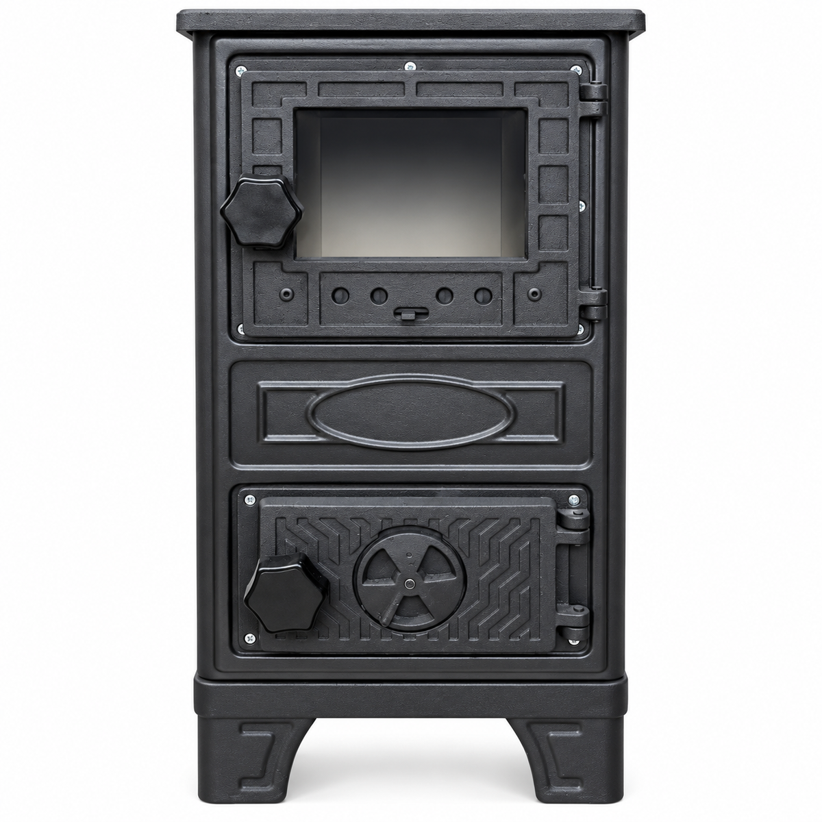 Portable Black Wood Burning Stove – Compact Cabin & Camping Cook Stove