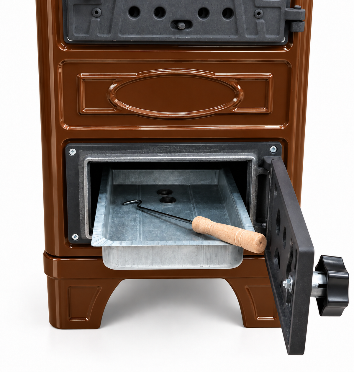 Portable Brown Wood Burning Stove – Compact Cabin & Camping Cook Stove