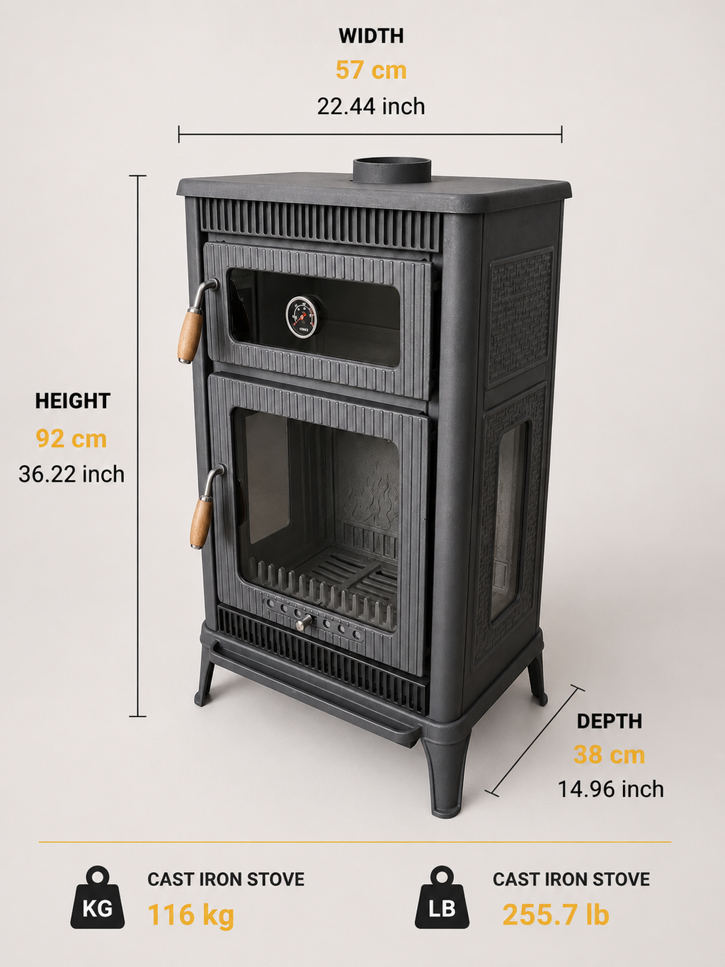Cast Iron Stove for Outdoor Baking Essential Stove for Campfires