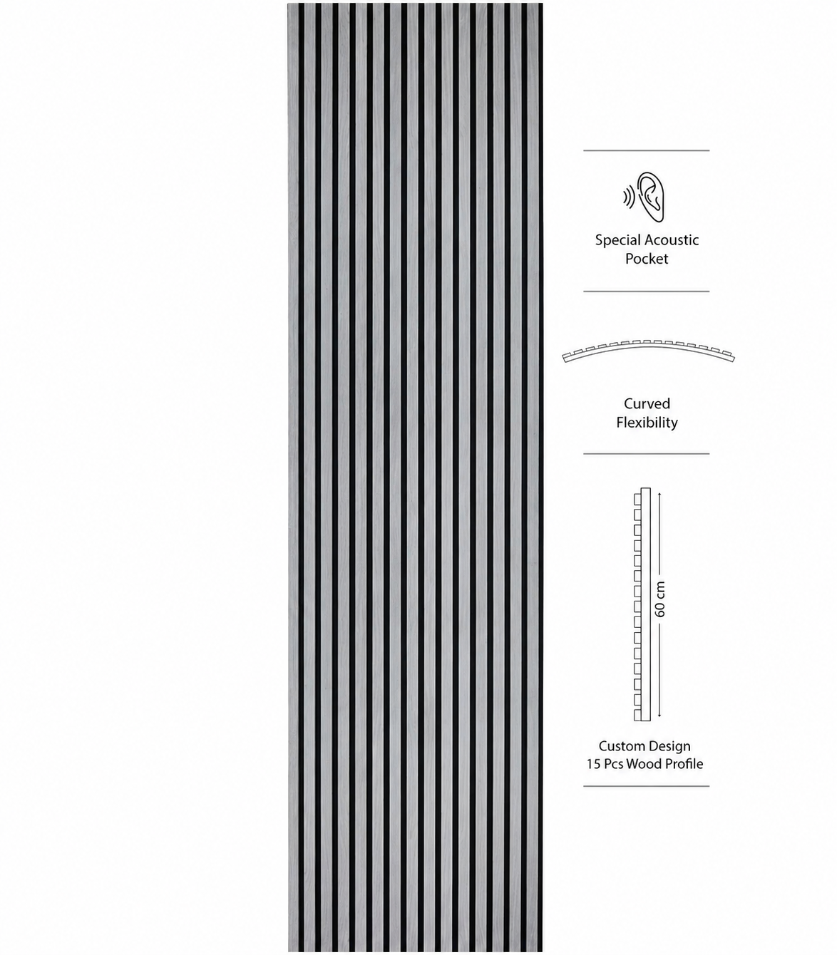 American Luxury Oak Acoustic Slat Wood Wall Panels