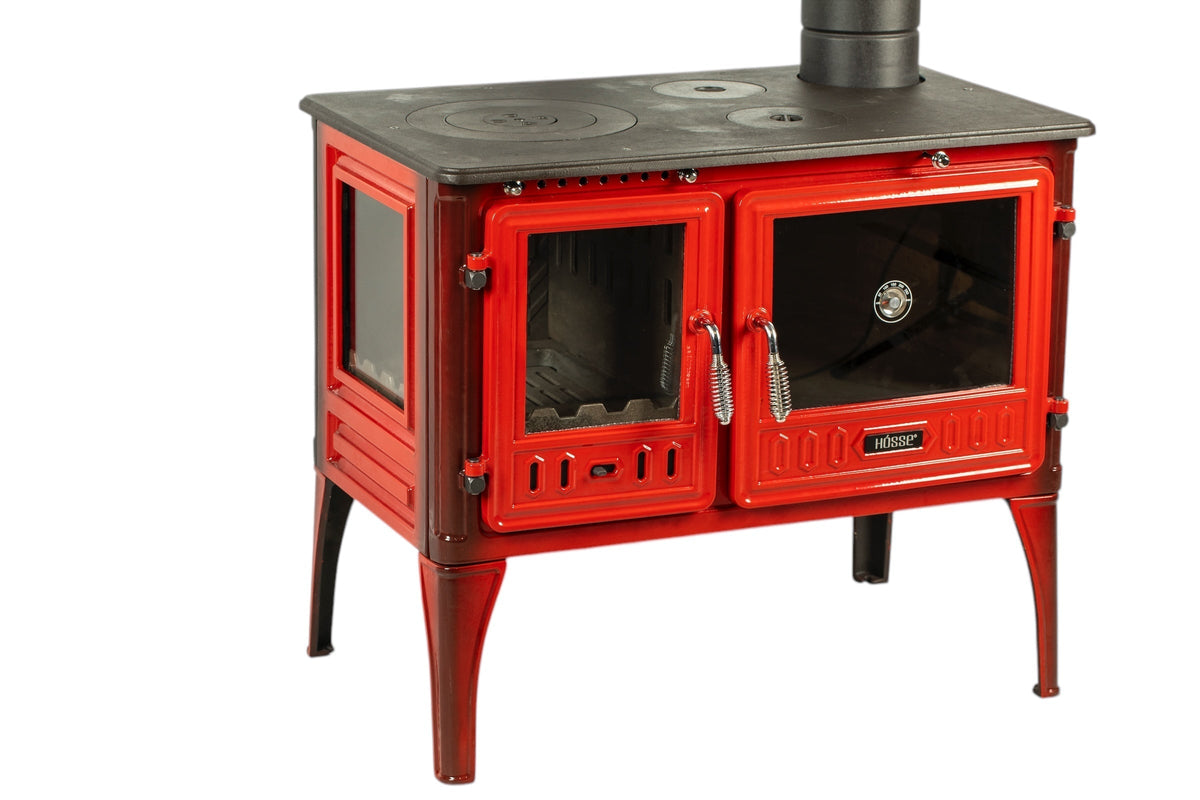 Cast Iron Vintage Stove Red