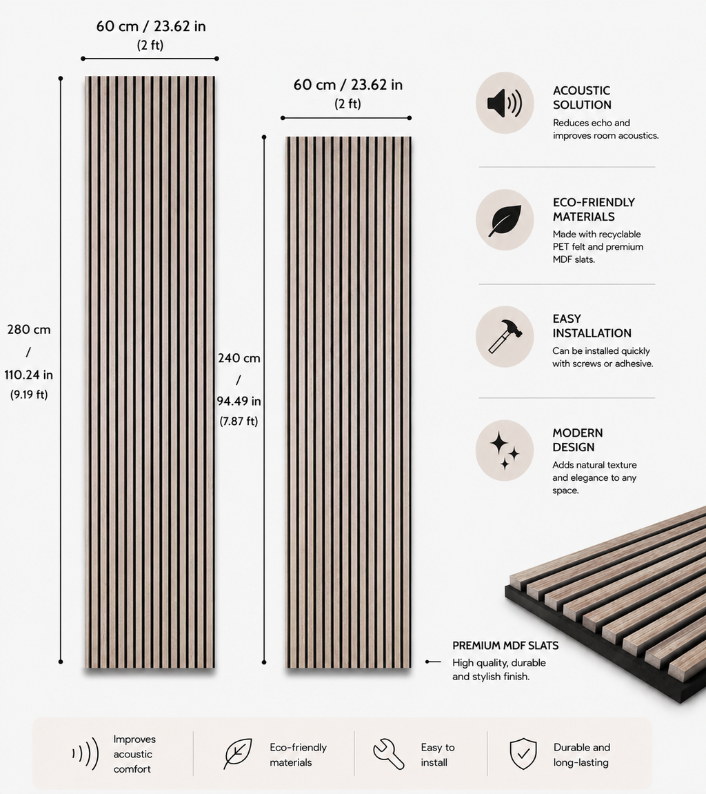 American Luxury Honey Teak Acoustic Slat Wood Wall Panels