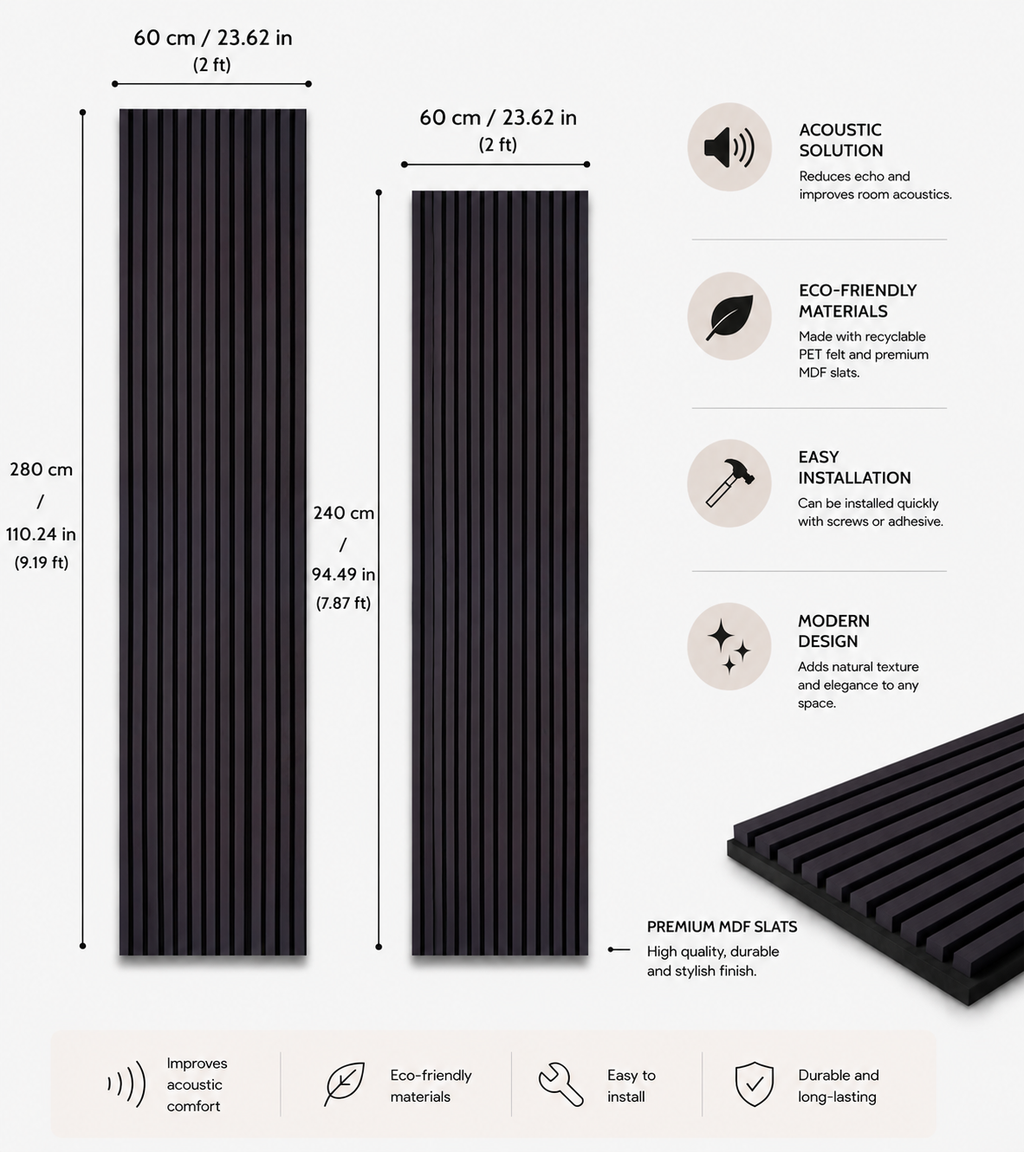 American Luxury Venge Acoustic Slat Wood Wall Panels