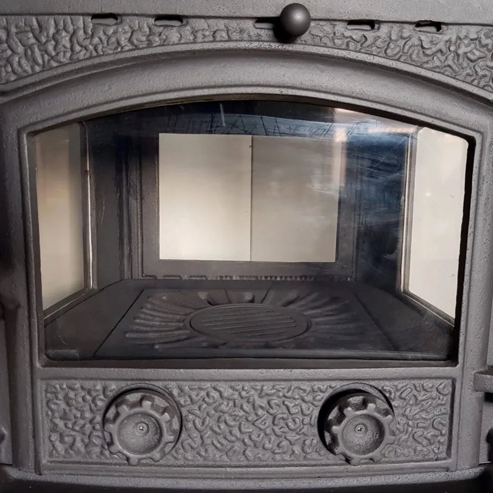 Black Burning Fireplace Wood Stove - CastingFire