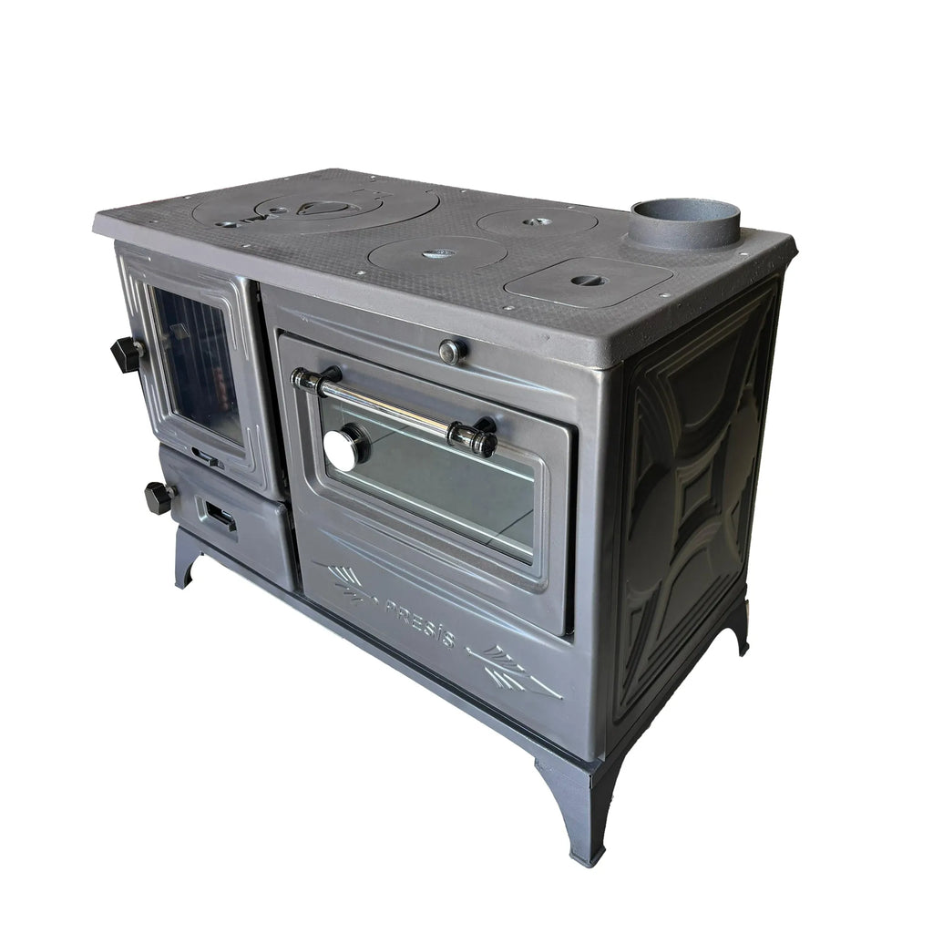 Black Cast Iron Burning Fireplace Wood Stove - CastingFire