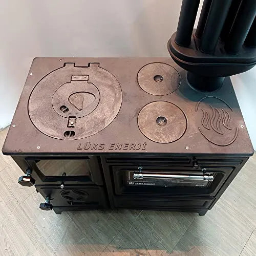 Cast Iron Stove with Oven - Cast Iron Fireplace - CastingFire