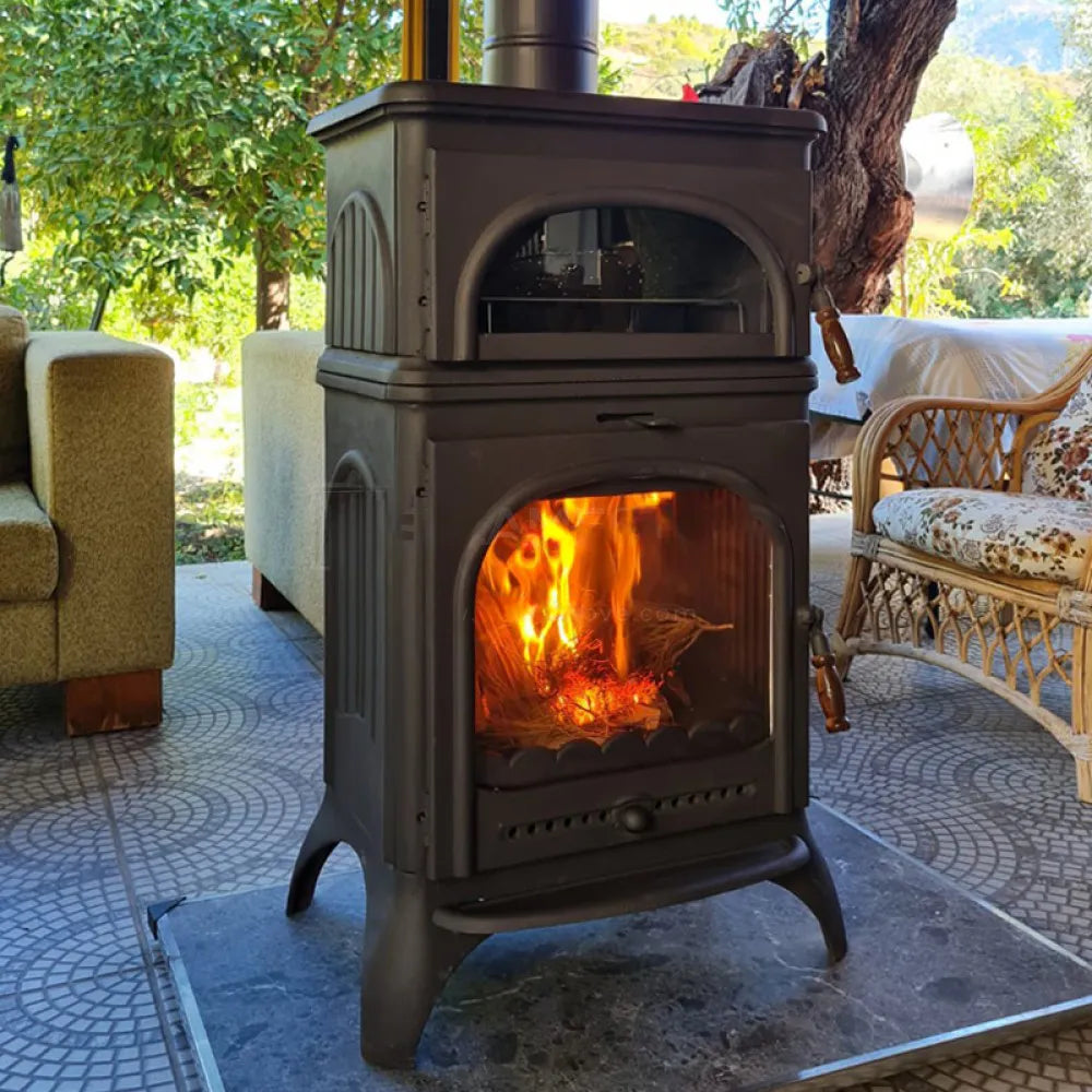 Cast Iron Stove with Oven | Compact Cooking Stove for Tiny House Living - CastingFire