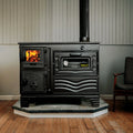 Cast Iron Wood Stove with Oven Black - CastingFire