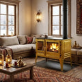 Cast Iron Vintage Stove Yellow