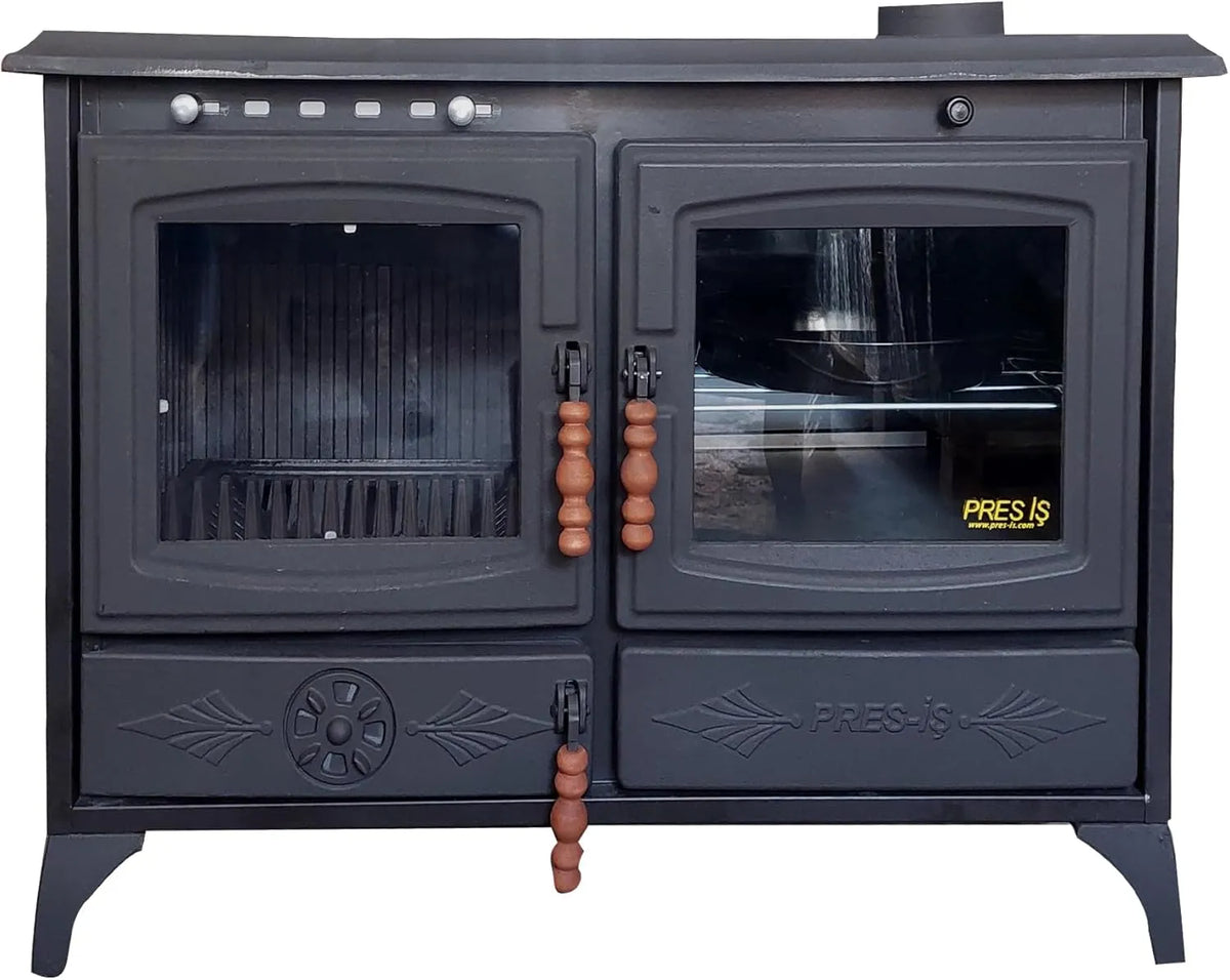 Colorful Cast Iron Wood Stove Pipe Set 3 Straight Pipes + 1 Elbow Pipe - TheCastingFire