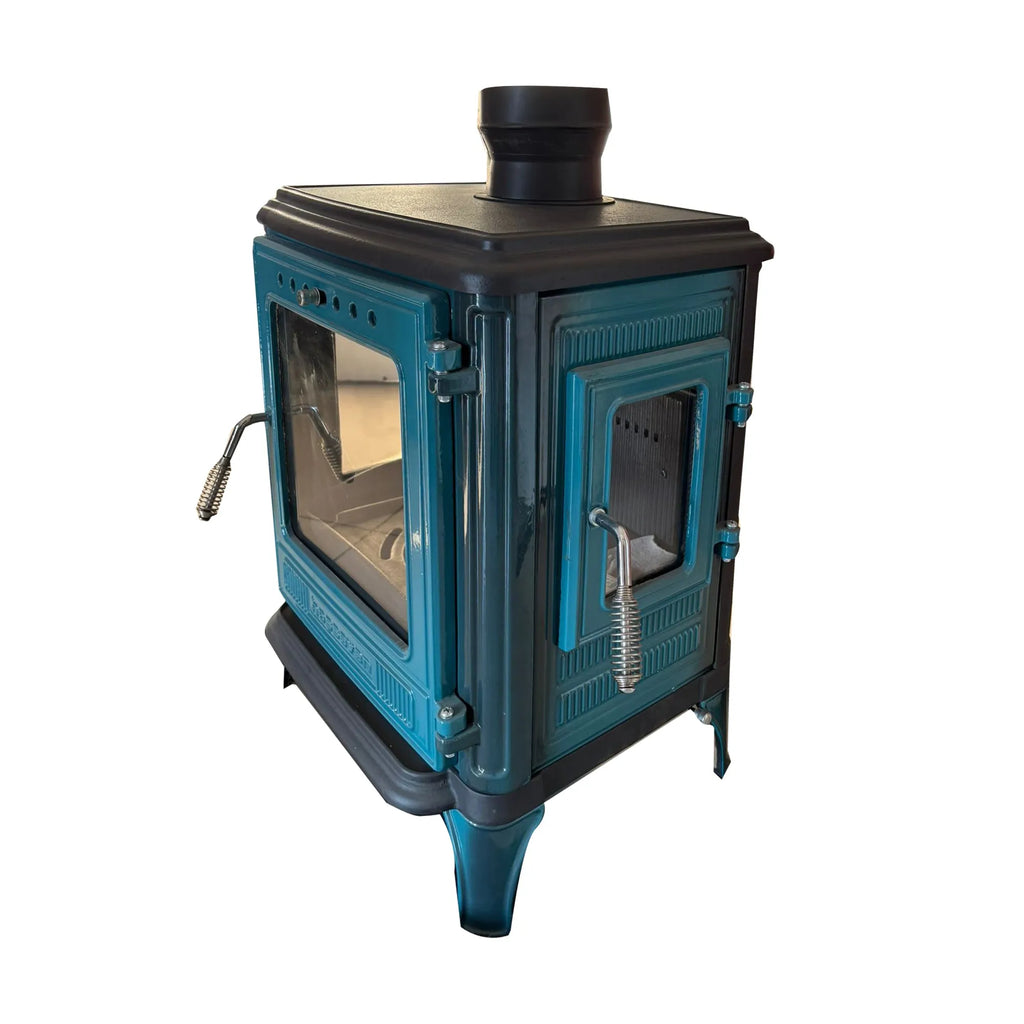 Mini Iron Cast Stove Blue - TheCastingFire