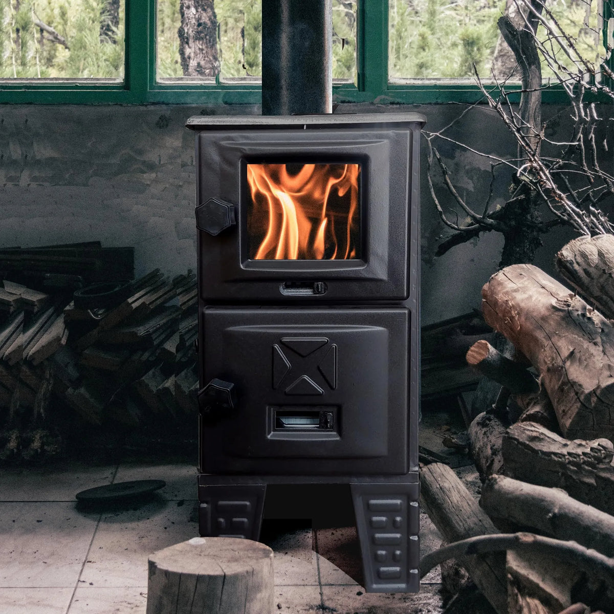 Small Cast Iron Stove for Outdoor Camping - Casting Fire