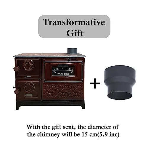 Tiny House Stove Cabin Stove (Brown Cast Iron Stove) - Casting Fire