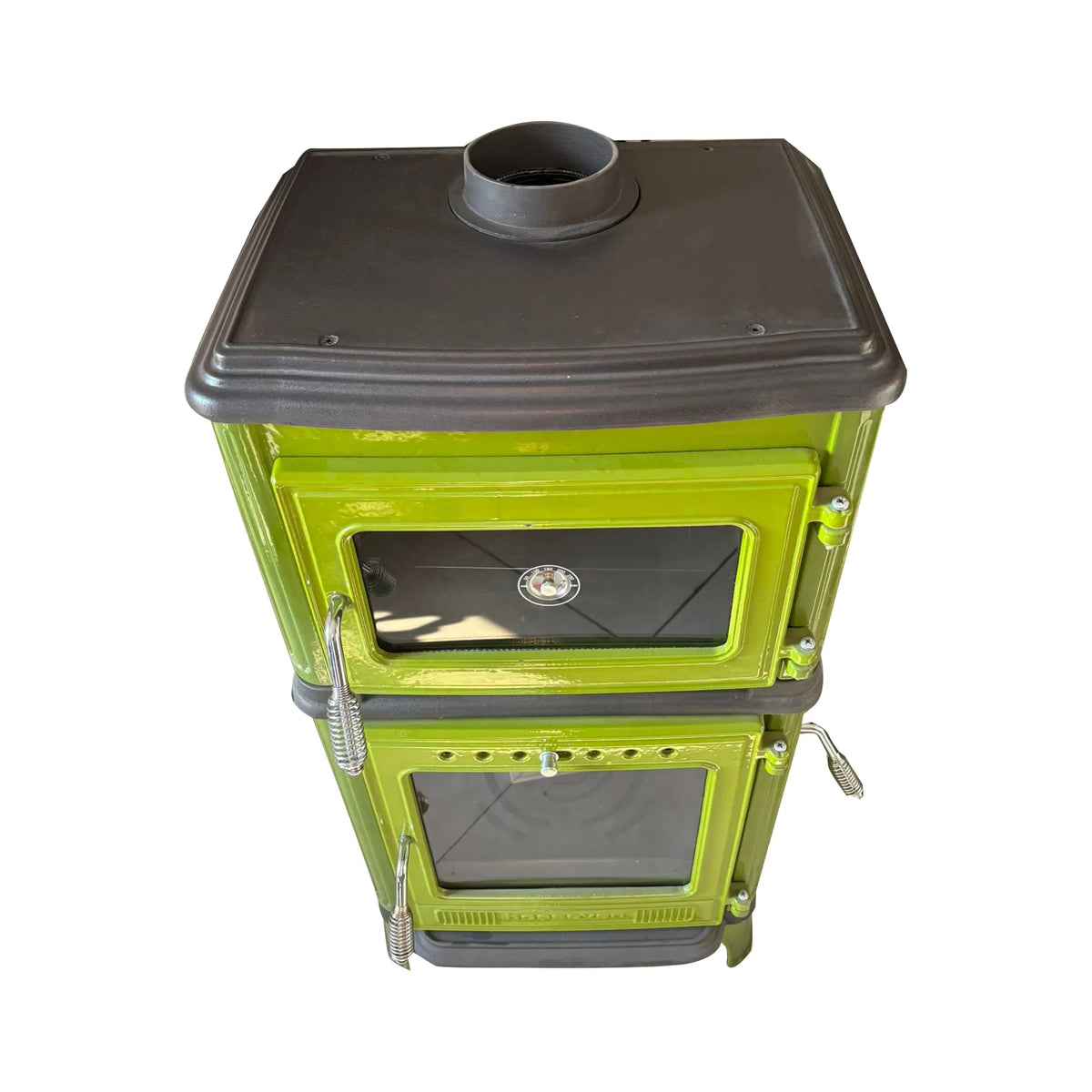 Vertical Cast Iron Stove Green - TheCastingFire